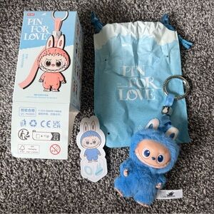 Pop Mart The Monsters Pin For Love Letter O Labubu blind box keychain pendant